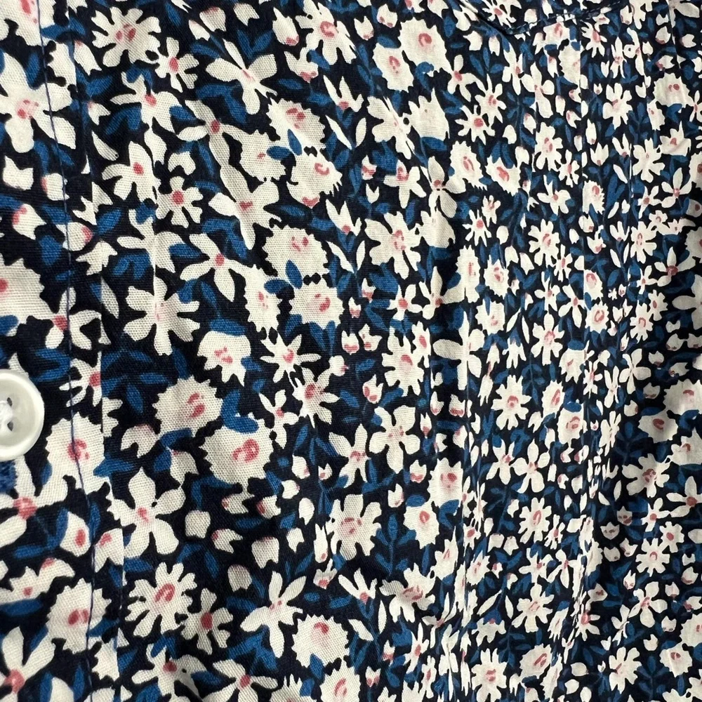 J. Crew Printed short-sleeve slim flex casual shirt Large